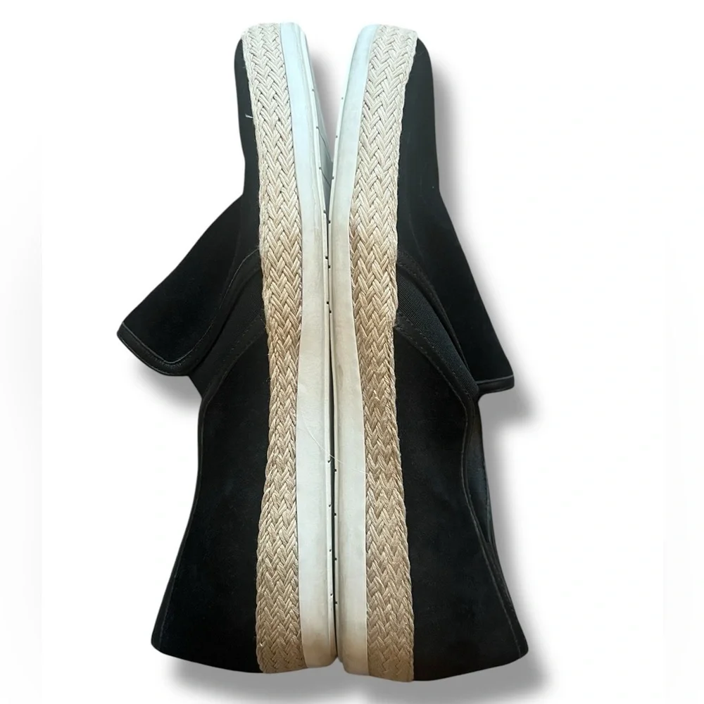 VINCE Acker Espadrille Slip-On Sneakers Black Suede